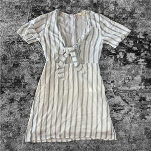 LA Hearts white and blue mini dress